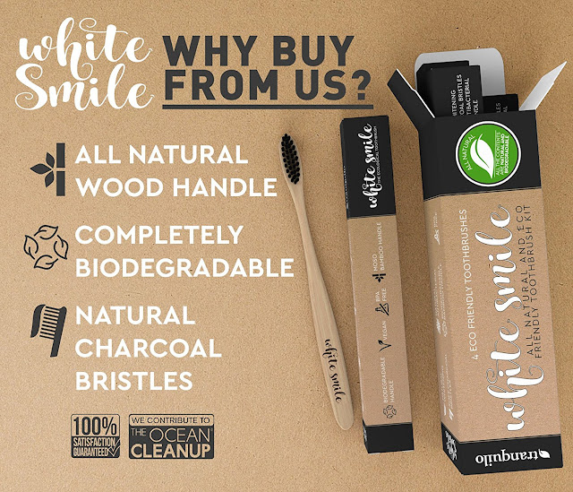 White Smile's biodegradable toothbrush is all natural and environmentally friendly all natural toothbrush, whitening toothbrush, biodegradable toothbrush