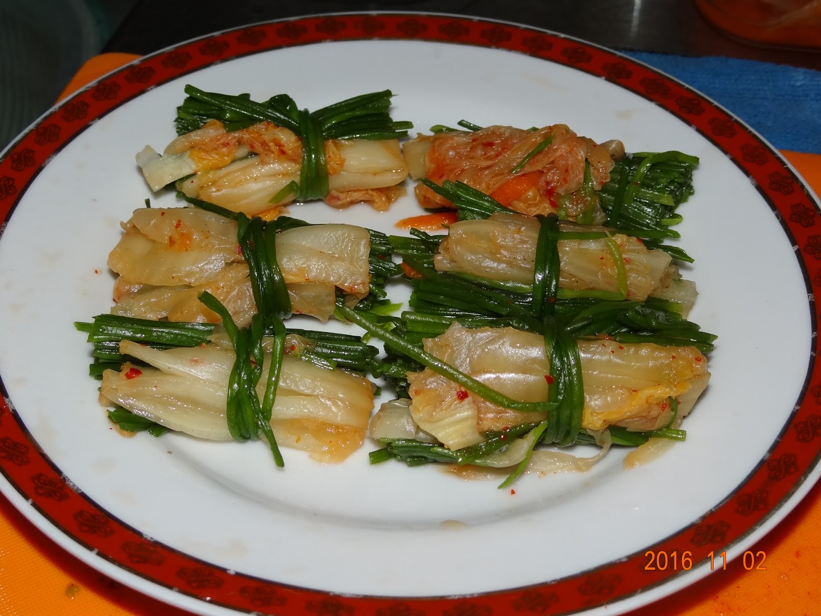 素食樂活 小紀營養師 小紀素食料理diy 素韓式泡菜水蓮捲 全素