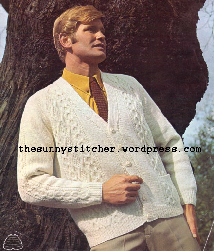 The Vintage Pattern Files: 1960's Knitting - Man Appeal With The Aran Look