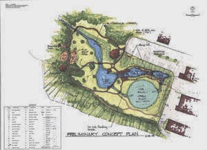 conceptual plan of Buttermilk Creek Park, Montague