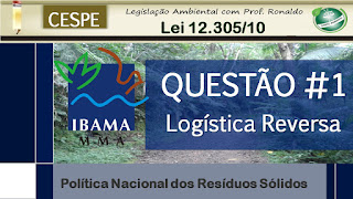IBAMA - Questão comentada - Política Nacional de Resíduos Sólidos - Lei 12305/10 - Logística reversa -