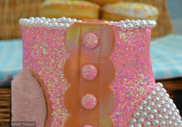 Irregular Choice Bee Delicious ankle boot top pearls around top of Irregular Choice Bee Delicious ankle boot