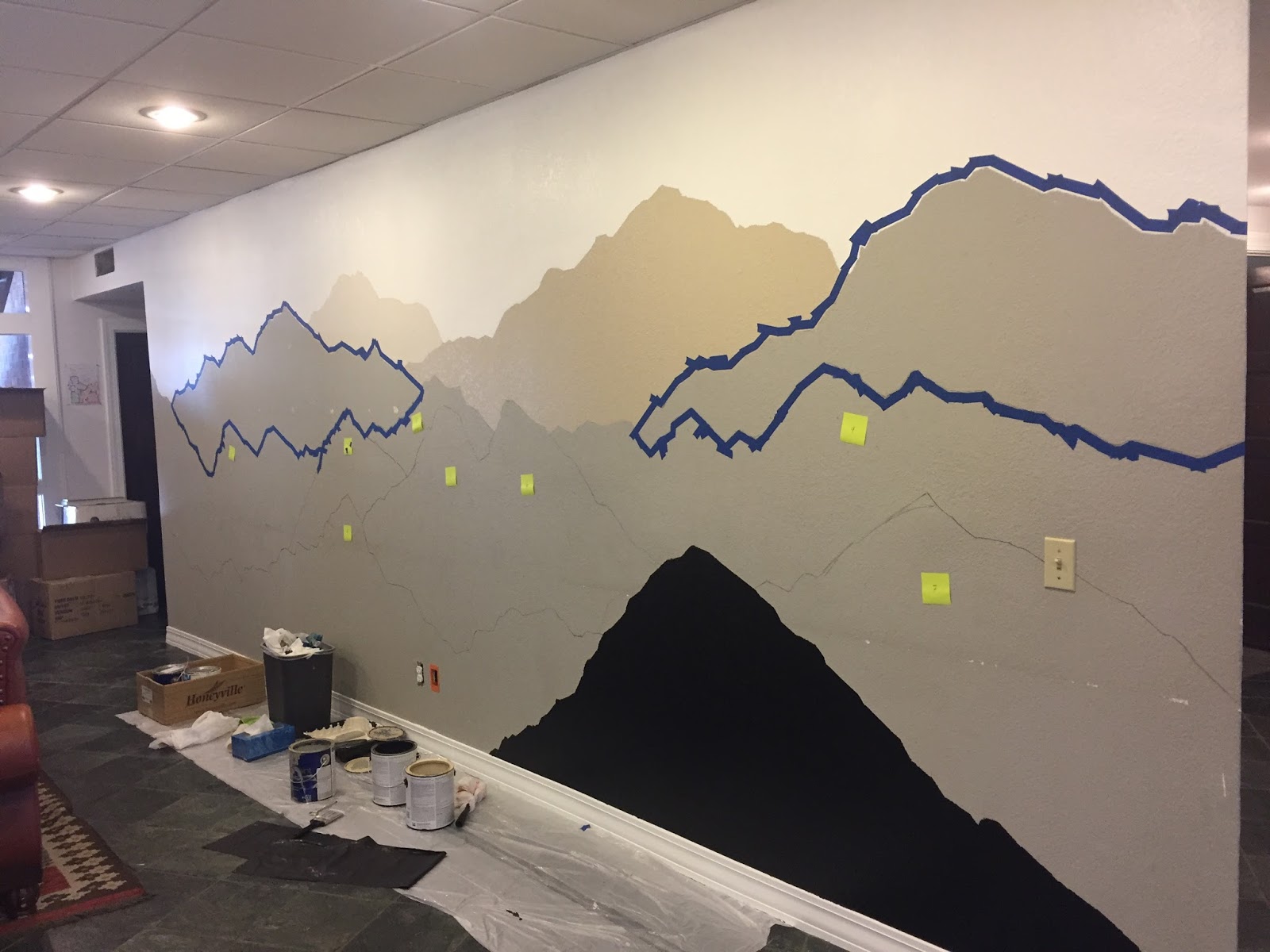 DIY Mountain Mural