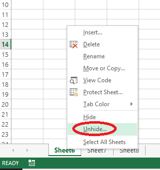 Excel-VBA Solutions: Hide And Unhide Worksheets Using VBA