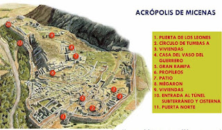 Antigua ciudad de Micenas. Península del Peloponeso.