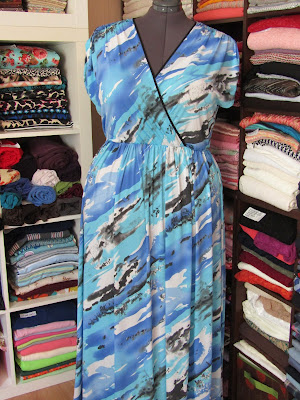 Butterick 6821 Simplicity 3893 Blue Maxi Dress www.sewplus.blogspot.com