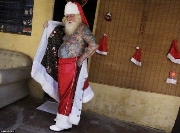2. "Traditional Santa Claus Tattoo" - wide 3