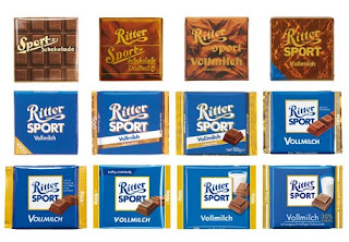 Evolution of Ritter Sport Chocolate packaging