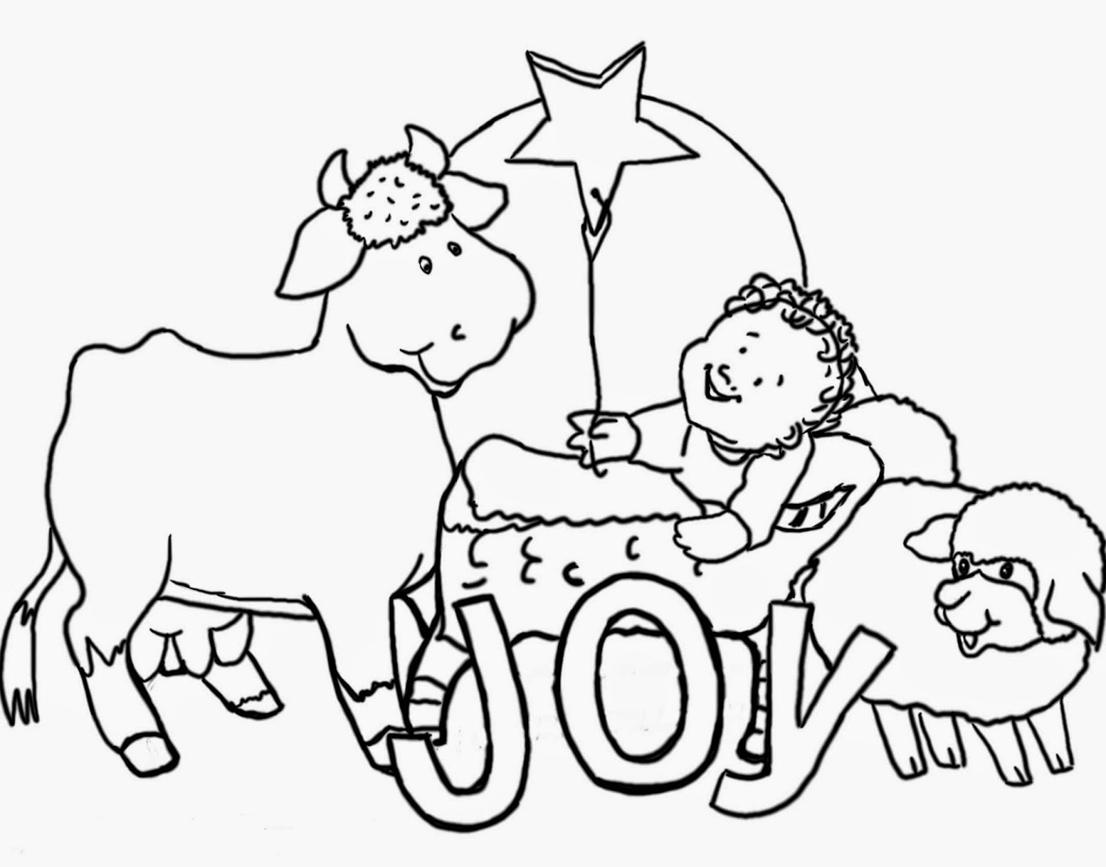 Dibujo del Nacimiento de Jesus para colorear Dibujos Cristianos Para