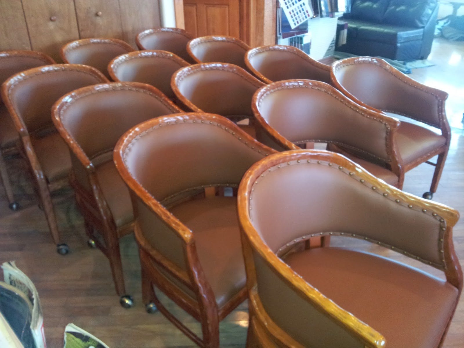 Homestyle Custom Upholstery and Awning 140 Little Chairs, All The Same