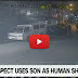 Watch: Drug suspect uses son as human shield