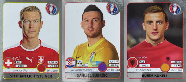 Panini Euro 2016 France Full of Set of star Players all  24 
