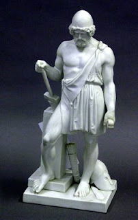 god Hephaestus statue