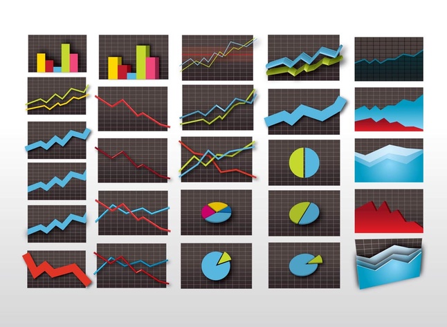 75 Business Statistics Graph Vector Graphics Download