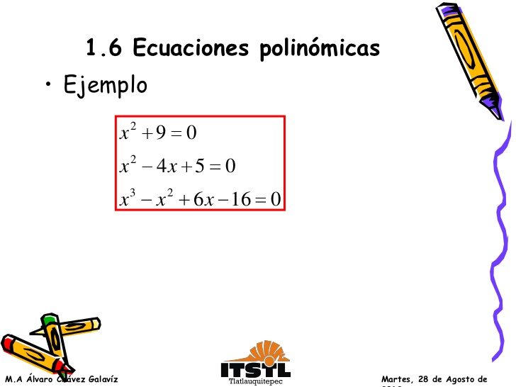 MATEMÁTICA INTERACTIVA : ECUACIONES ALGEBRAICAS