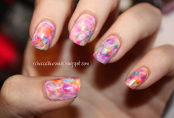 watercolor nails technique pretty tutorial nail water done colors watercolour tell rebecca brush likes aren totally blend manicure