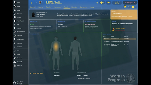 Individual Player Report in FM18