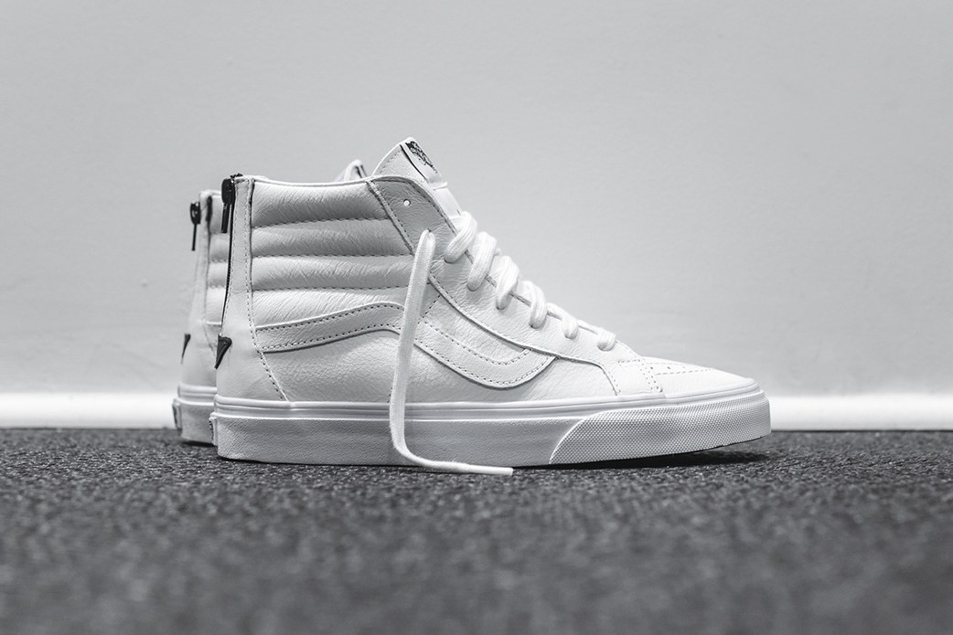white vans with zipper