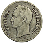 Dos bolívares de plata