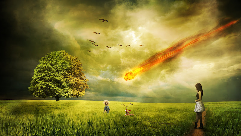 Asteroid Burning in Atmosphere