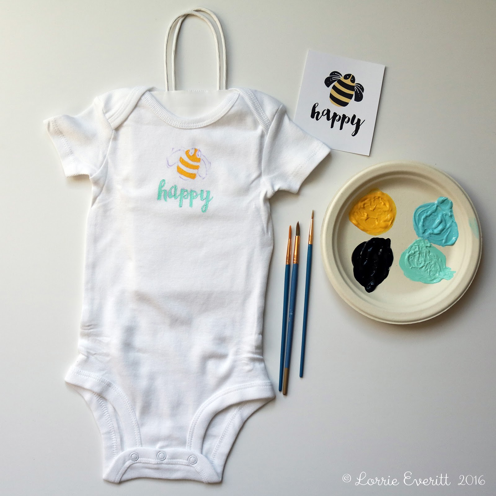 Lorrie Everitt Studio Let's paint some onesies! A baby shower party DIY.