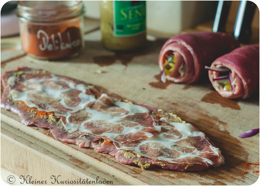 Rinderrouladen, mit Coppa belegt Rinderrouladen, mit Coppa belegt