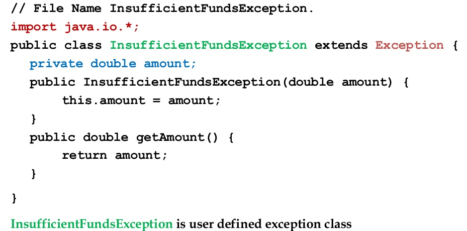 Write Custom/ User defined exceptions in Java - software engineering -  OpenGenus Foundation
