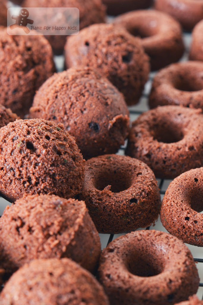 Bake for Happy Kids Chocolate Zucchini Doughnuts / Donuts and Cake Balls