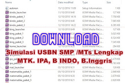 Simulasi USBN SMP MTs Lengkap Terbaru Matematika, IPA, B Indo B Inggris 2018 2019