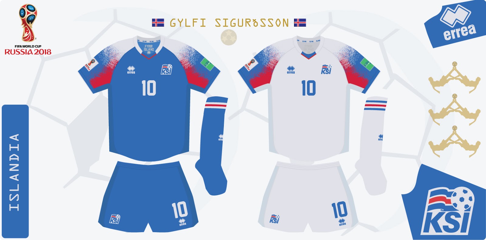 Design Futbol Kits: Islandia (World Cup)