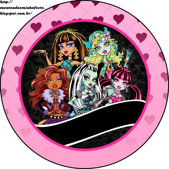 Monster High: Free Printable Toppers. 