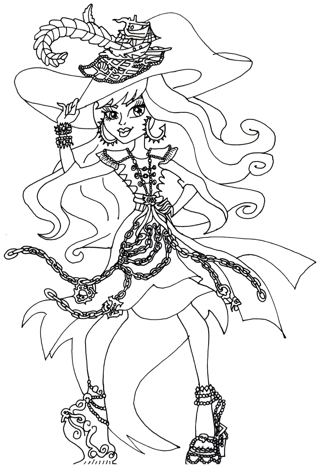 Free Printable Monster High Coloring Pages Vandala Doubloons Monster 