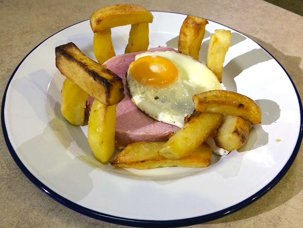 In My Caravan Kitchen Gammon, Egg and ChipHenge