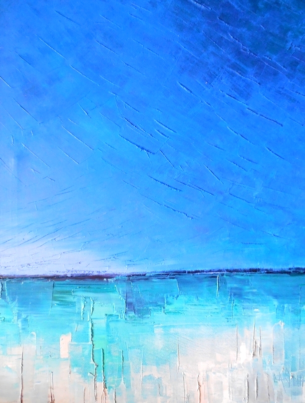 Carol Schiff Daily Painting/ Seascapes Minimalist Art, Palette Knife