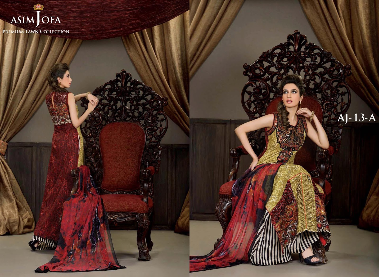 Asim jofa lawn collection 2013 2014 asim jofa premium lawn she9