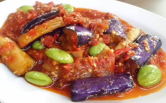 Resep sambal terong pete praktis Resep sambal terong pete praktis