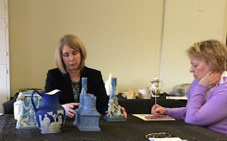 Anne Forschler-Tarrasch with Wedgwood pottery