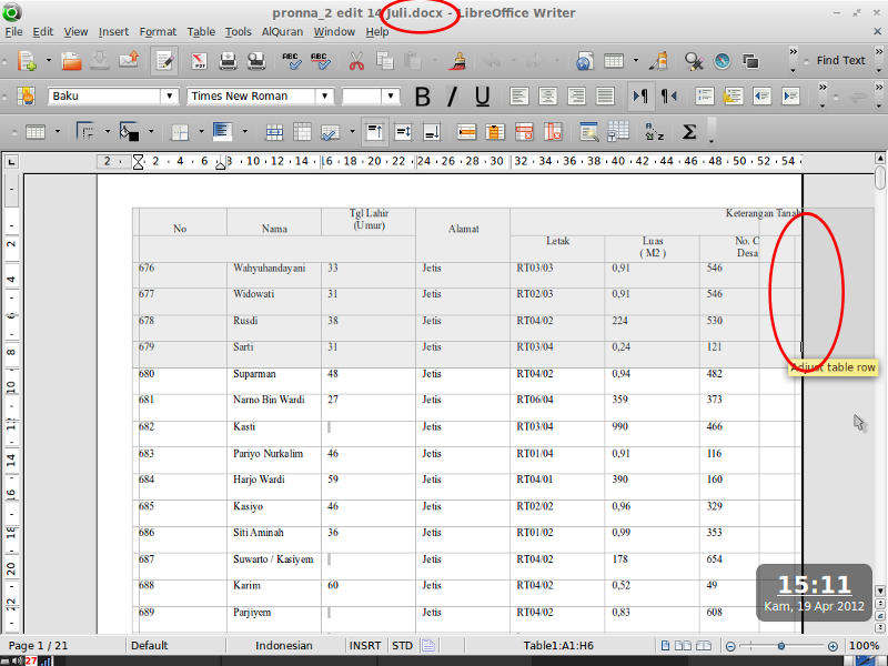 Istana Media Mengatasi Table Berantakan Pada LibreOffice
