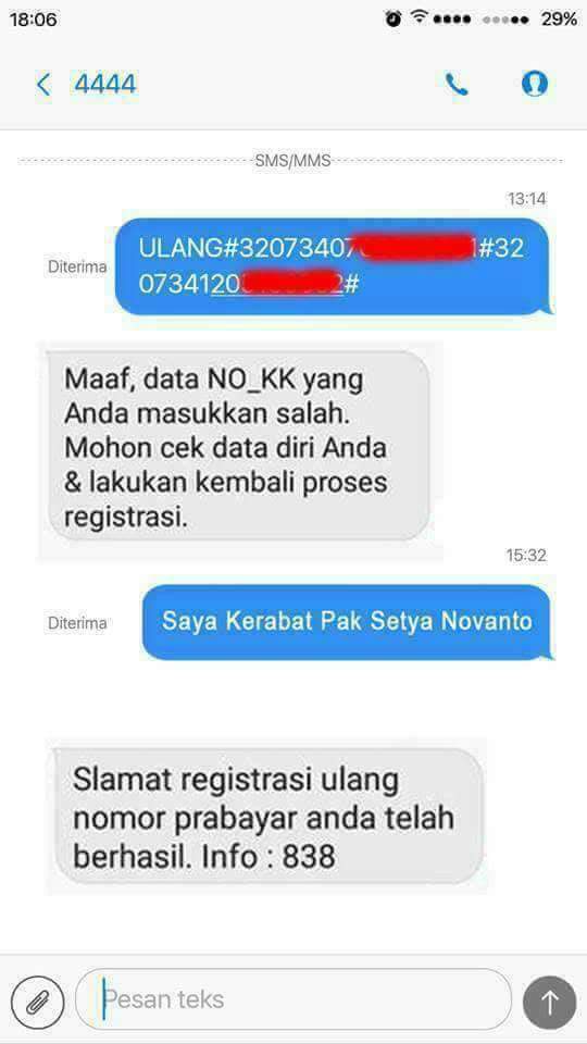 Registrasi Kartu Smartfren, Xl, AXIS , 3, Simpati Telkomsel atau Indosat Beberapa Penyebab Registrasi Kartu Smartfren, Xl, AXIS , 3, Simpati Telkomsel atau Indosat Beberapa Penyebab