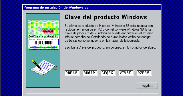 XO MAURI : .iso Windows 98 (en español, segunda edicion)