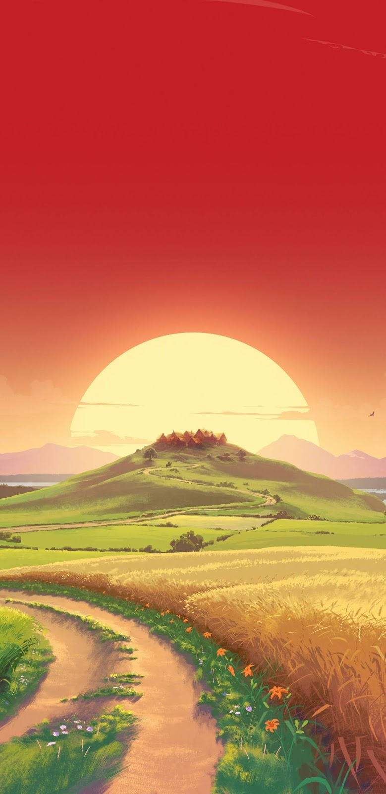 Sunset in the hill