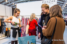 Drinking champagne at Amsterdam Fashion Trade Show - january 2018