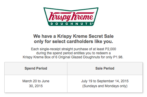 Citi Credit Card Pre Qualify >> The Food Alphabet and More: Krispy Kreme Secret Sale for only P1.98 with your Citi Card - Exclusive! Citi Credit Card Pre Qualify >> The Food Alphabet and More: Krispy Kreme Secret Sale for only P1.98 with your Citi Card - Exclusive!
