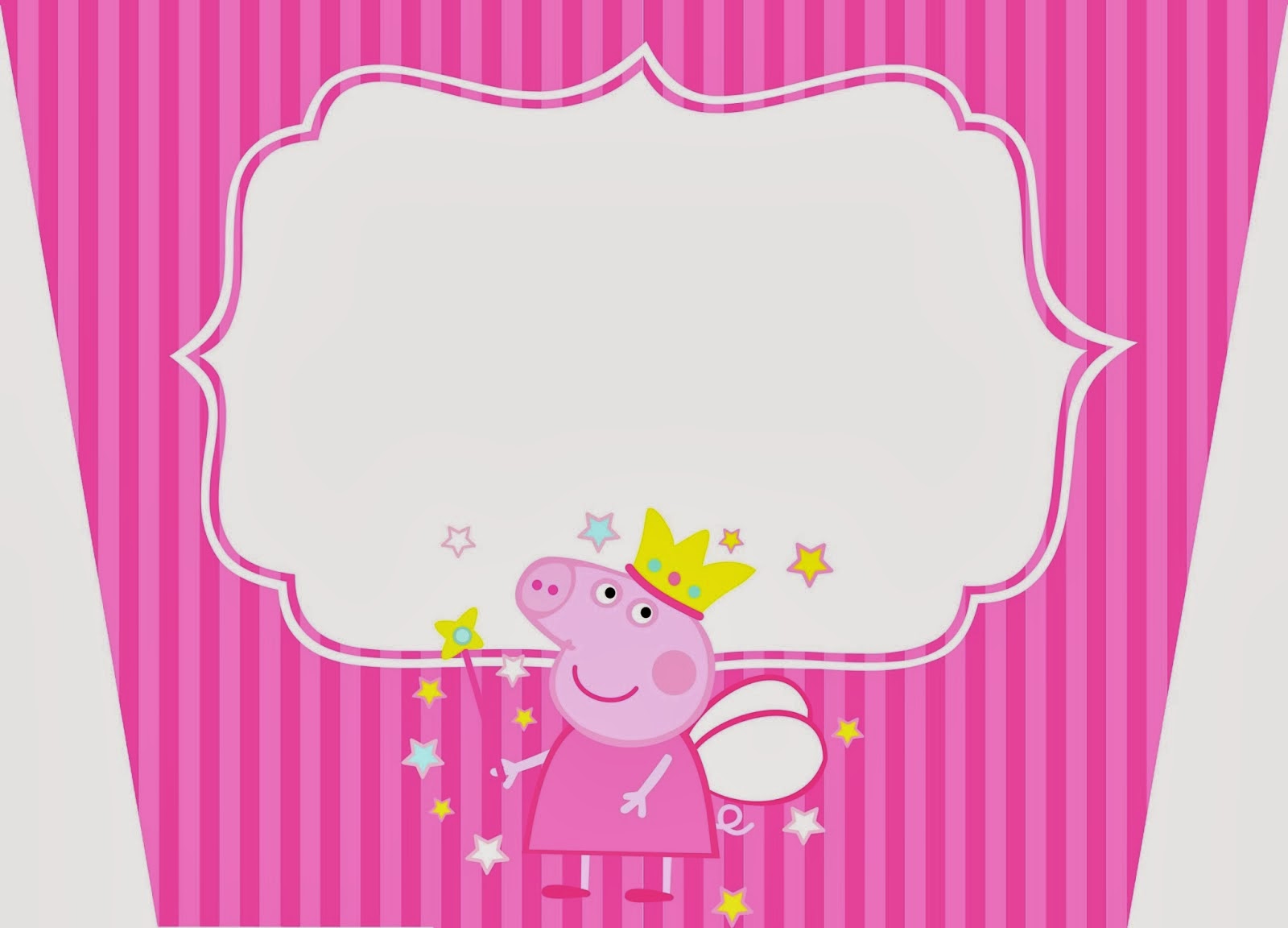 Etiquetas para Candy Bar de Peppa Pig Hada para Imprimir Gratis. Etiqueta para cajas de popcorn o palomitas de maíz.