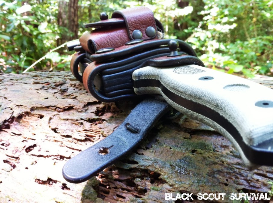 Black Scout Survival Hedgehog Leatherworks ESEE5 Advanced Sheath