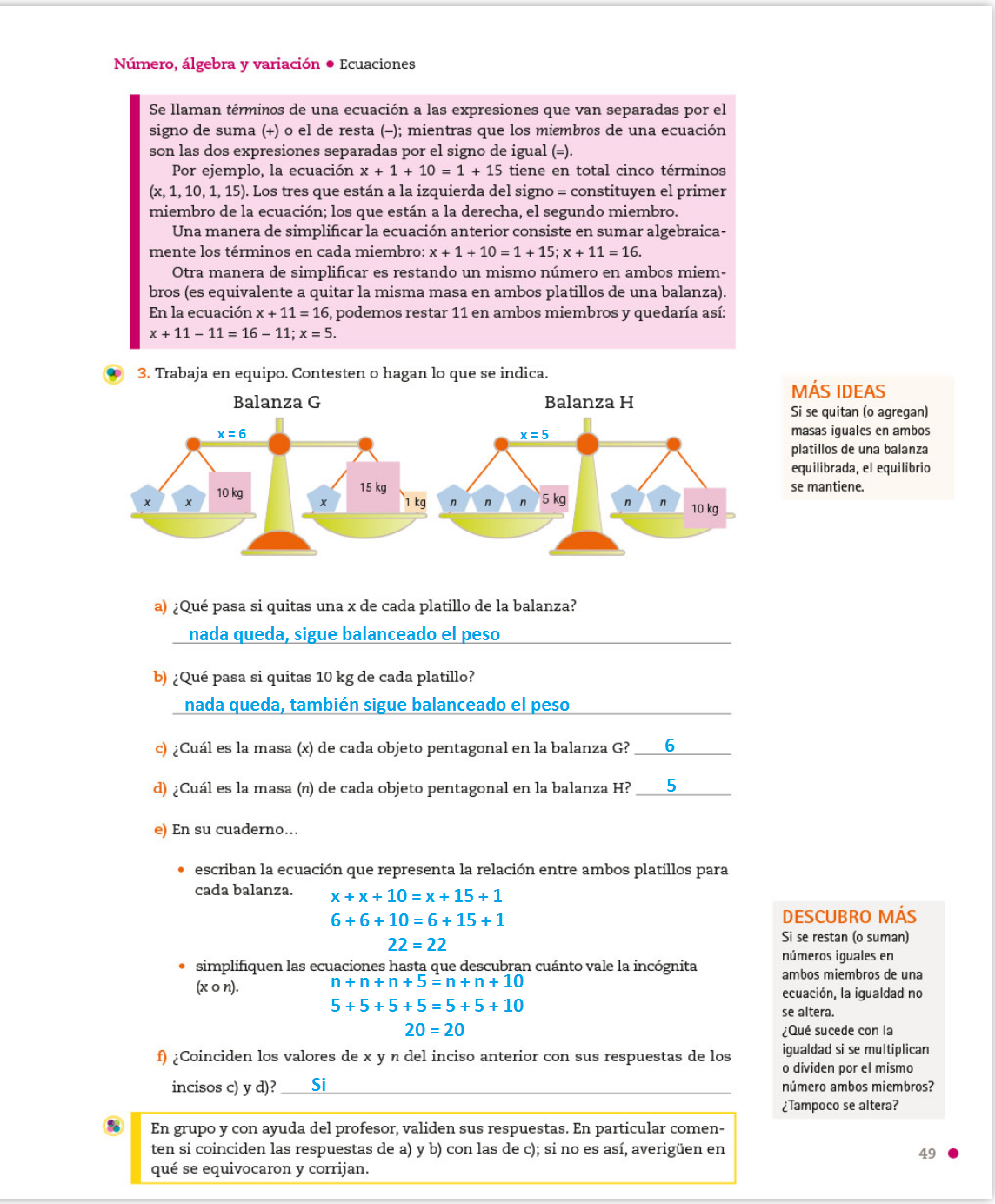 Canal SOLOENCIBER: Matematicas Secundaria Conecta mas 1er grado explicado