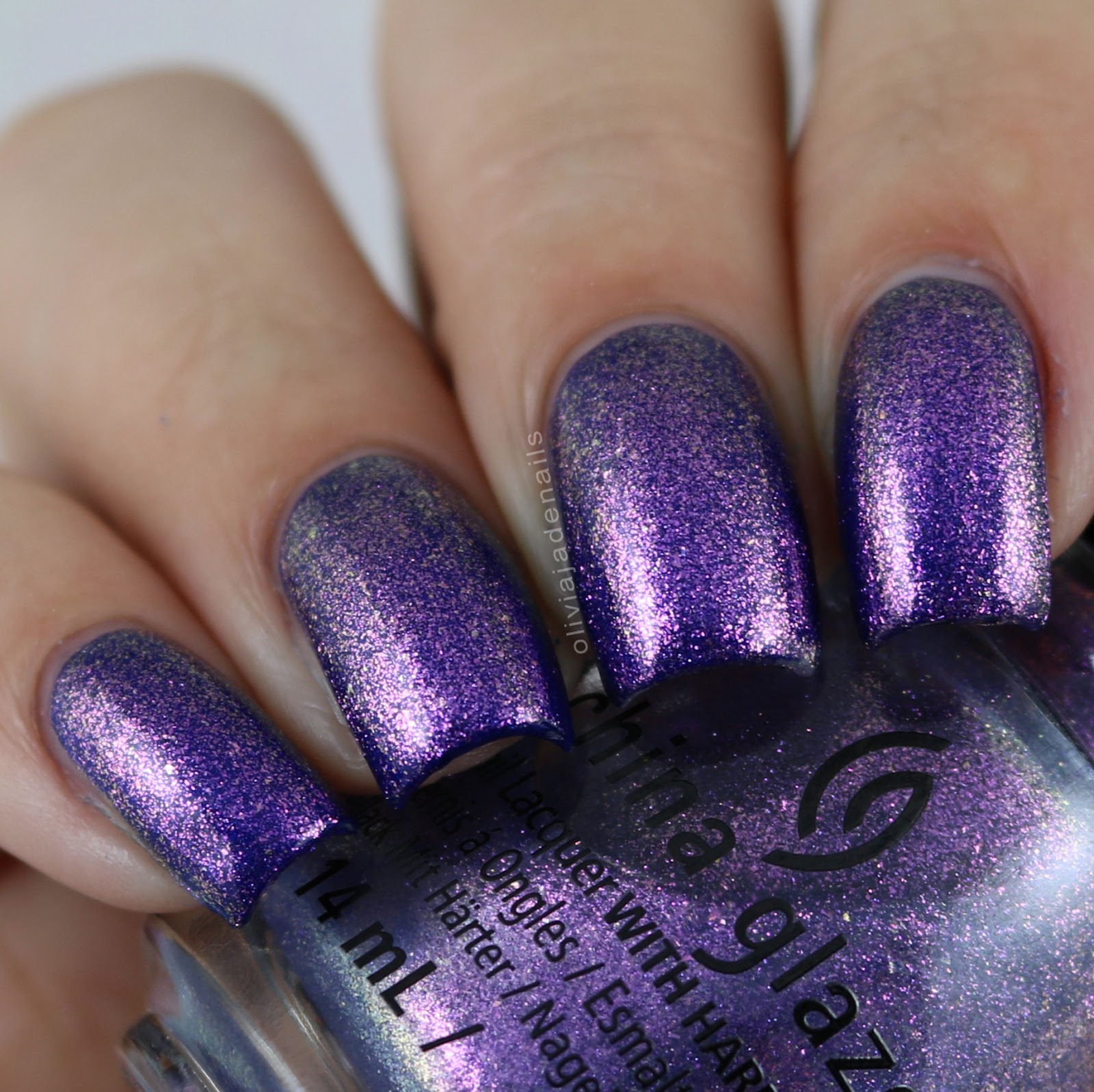 China Glaze Don't Mesh With Me (over Combat Blue-ts) swatched by Olivia Jade Nails