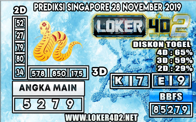 PREDIKSI TOGEL SINGAPORE LOKER4D 2 28 NOVEMBER 2019