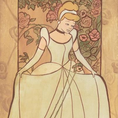 Cinderella wearing her nice gown