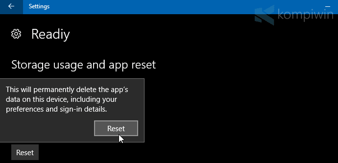 Cara Reset Aplikasi Windows 10 agar Kembali Berjalan Normal 8